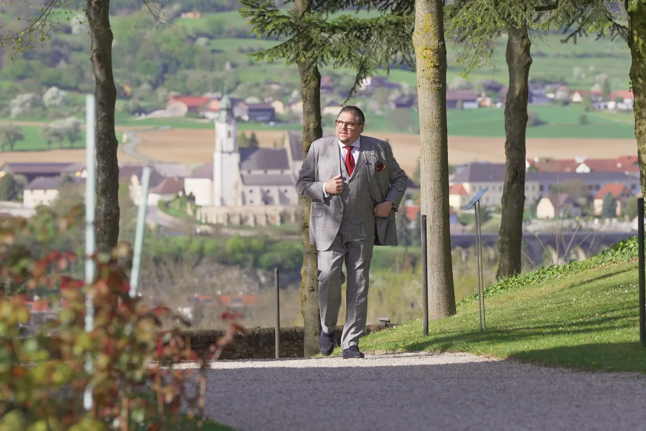 Michael Schade filming outdoors, spring 2024