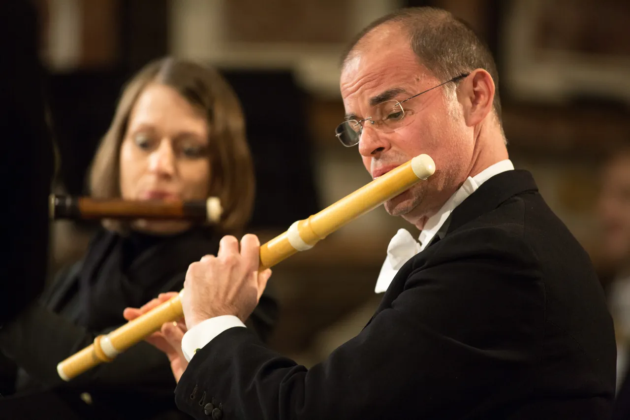Two baroque flautists of the Bach Consort Wien